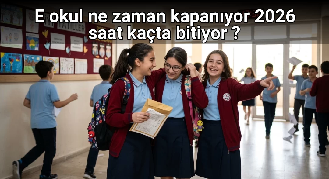 E okul ne zaman kapanıyor 2026 saat kaçta bitiyor ?